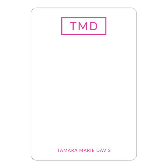 Davis Initials Petite Flat Note Cards